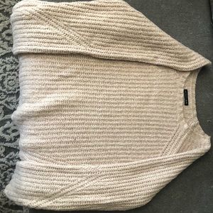 cream american eagle sweater